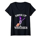 Photo Gallery donna divertente halloween party saying cute quote drink up witches maglietta con collo a v Photo Gallery donna divertente halloween party saying cute quote drink up witches maglietta con collo a v
