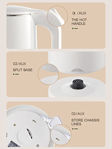 Bouilloire électrique 1500W au design soigné et chauffe-thé efficace - 4
