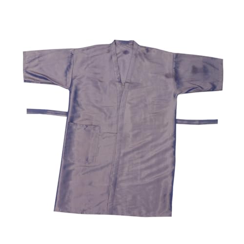 CLISPEED Delantal para Barbero Barbería para Teñir Cabello delantal protector para salón de peluquería y spa, Dorado y Gris miniatura 1