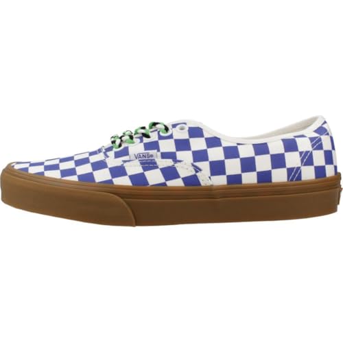 Vans Vans Unisex Authentic Checkerboard Skate Shoe - Lace up Closure Style - True Blue/White 7