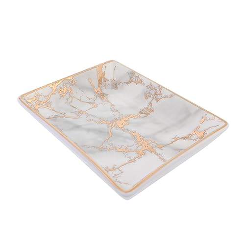 Beaupretty Decorativa de Cerámica Mármol para Joyería de Barajitas Accesorios para Mujeres