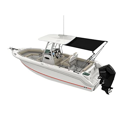 Oceansouth T-Top Extension (Size 4) 6 ft Length x 7 ft Width - Black Shades Sun Shade Canvas Boat Bulk Fishing Accessories Covers Patio Tent