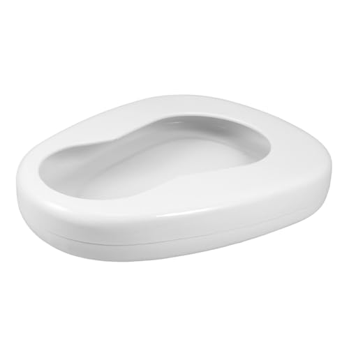 BAZEITFLOW Bassin de Lit Émaillé Portable Étanche pour Patients Alités Seniors Femmes Hommes Usage Polyvalent