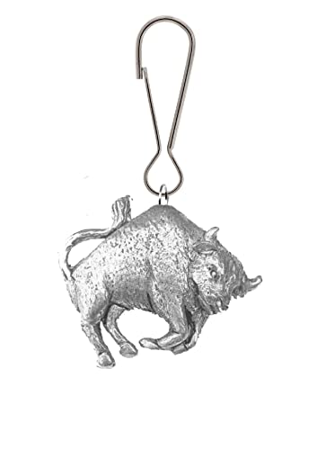 CreatedByJake PPSS06 Bull en étain anglais avec tirette pour manteaux, sacs, etc