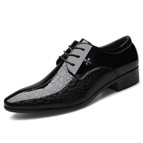 Men's Oxfords Formal Shoes Pointed Toe Business Shoes Non-Slip Brogues Wedding Suit Tuxedo Dress Shoes