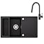 Sink Black With Tap Extendible 3