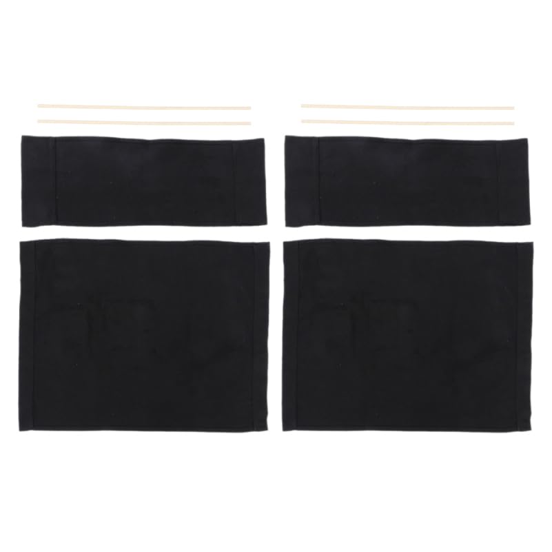 Healifty Kit De Reemplazo De Lona para Silla De Director Asiento Y Respaldo con Bastones De Madera Fácil Instalación Fundas para Silla Plegable Uso En Jardín Camping