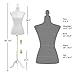 Bonnlo Female Dress Form Pinnable Mannequin Body Torso with Wooden Tripod Base Stand (White, 2-4)
