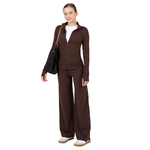 Image of YITTY Active Women's Ultraluxe Full Zip Jacket, Athleisure, 4-Way-Stretch, Thumbholes