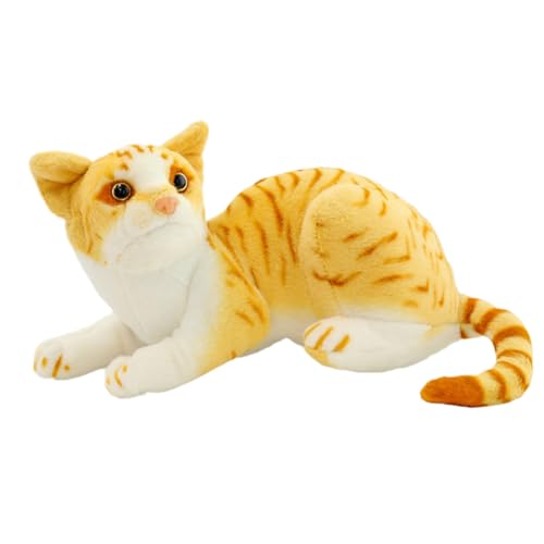 ZPSOSPZ Peluche De Gato De Simulación, Gato De Peluche Real, Peluche Decoración del Hogar, Gato De Peluche Muñeca, Juguetes De Peluche Muñeca para Niños, Regalo De Cumpleaños, 25cm