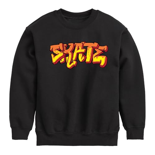 Instant Message - Skateboarding - Skate Graffiti - Toddler & Youth Crewneck Fleece Sweatshirt - Main Image