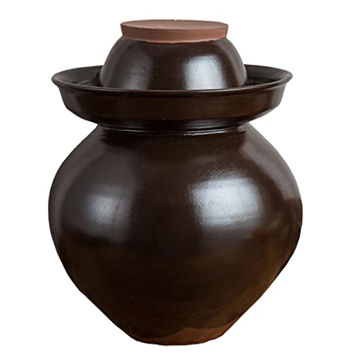 BCJMKDX Vaso di fermentazione. Vaso in Ceramica con Coperchio, Kit di fermentazione Tradizionale Cinese di Grande Ispessimento Coccio con Coperchio a Tenuta d'Acqua, Vaso di fermentazione for Kimchi