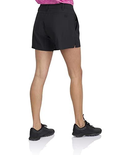 Women’s 5” Inseam Golf Highlands Shorts - Antislip Waistband With Coin Pocket, Dry Fit, Moisture Wicking, Anti-Odor Jet Black #TOP7