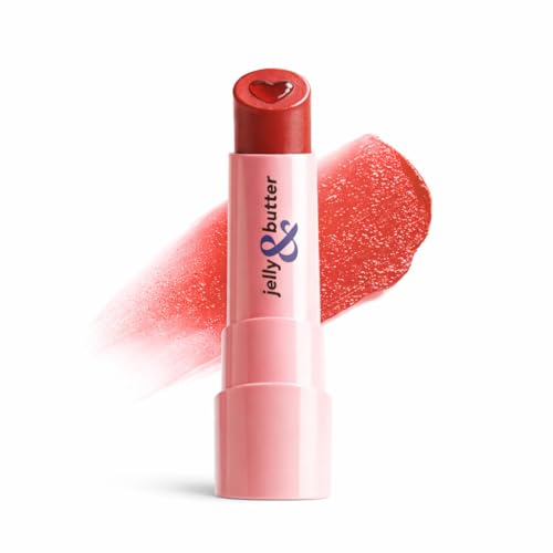 Image of Blue Heaven Jelly & Butter SPF 50 Lip Balm infused with Jojoba Oil, Shea Butter + Vitamin E, smoothens Dry & Chapped Lips, Fades Pigmentation, Soften & Smoothes Plums Lips, Caramel Brown, 3g