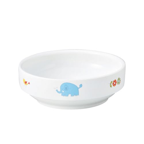 【公式】OGISO(おぎそ) アウトレット 12.5cm すくいやすい 中皿 深皿 おかず皿 カレー皿 パスタ皿 子ども食器 食洗機 電子レンジ 割れにくい 軽い 陶磁器 強化磁器 保育園 動物柄 アニマル さふぁり