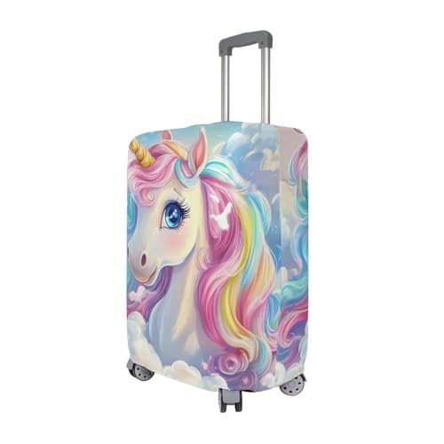 senya Travel Luggage Cover Suitcase Protector Rainbow Unicorn Washable Baggage Covers Fits 18-20 Inch Luggage3