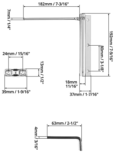 Qwork Door Closer, 2 Pack Safety Spring Automatic Door Closer, Easy Installation, Soft Closing Door Controls Residential, Light Duty Commercial Door Closer #TOP5