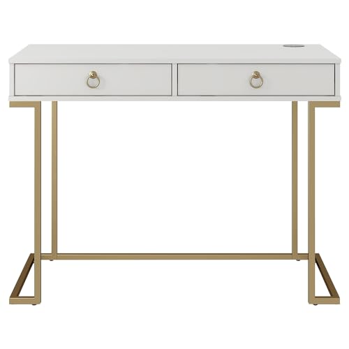 CosmoLiving by Cosmopolitan Camila Writing Desk, White