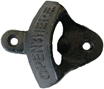 Miniatura 4 de 100 Abrebotellas de estilo vintage rústico montado en la pared de hierro fundido abierto aquí