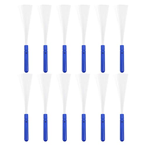 Uonlytech 12 Pcs Led Fiber Optic Sticks for Party Led Glow Sticks Vibrant Colors