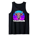 Horóscopo Tauro El Toro, Astrología Tauro, Toro Multicolor Camiseta sin Mangas