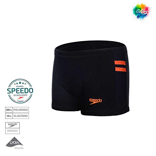 Speedo Hidroshort Line Kids, 8, Preto