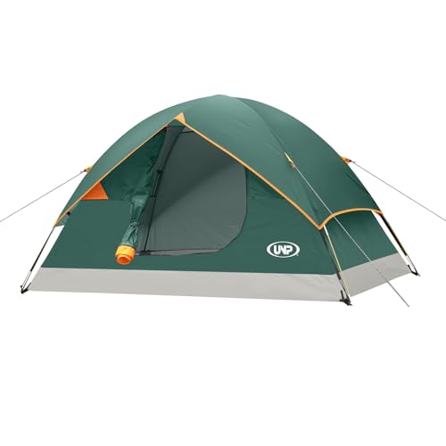 Image of unp 6 Person 4 Season Dome Tent, Easy to Set Up for Camping & Hiking, Lightweight & Portable, Green