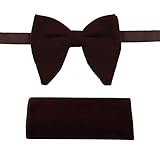 Übergroße Fliege für Partys; Maße: übergroße Fliege: 12 (L) x 10 (B) x 1,9 (H) cm, Einstecktuch: 21,6 (L) x 21,6 (B) x 0,2 (H) cm. Diese große, vorgebundene Fliege aus massivem Cord für Partys ist perfekt für Partys, Arbeit oder andere formelle Veranstaltungen. Dass Sie teilnehmen möchten! Halten Sie Ihren Stil subtil und doch herrlich mit dieser lustigen und subversiven Herren-Fliege aus Samt, was sie zu einem tollen Geschenk macht