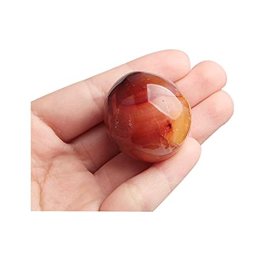 Acxico 1Pcs 30G Natural Red Carnelian Agate Crystal Energy Palm Stone Reiki Healing Gemstone