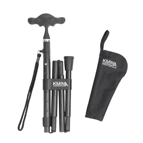 Imagen de KMINA Bastón Plegable Ergonómico para Mayores de Fibra de Carbono