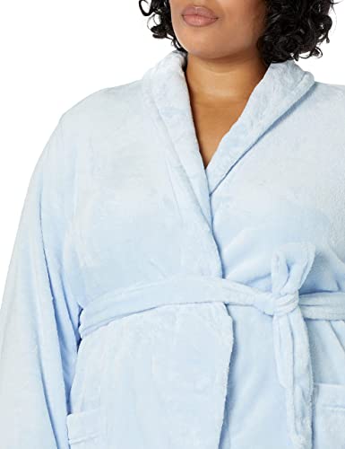 Image of Amazon Essentials Women's Mid-Length Plush Bath Robe, Loungewear (Available in Plus Size)