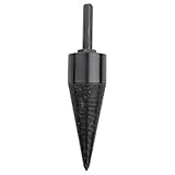 Broca de cono divisor de leña, Akozon Broca de Acero de Alta Velocidad Broca de madera para el hogar Vástago SDS Plus para taladro eléctrico