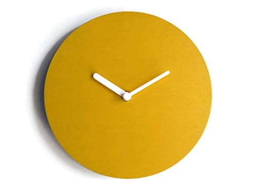 10" Minimalist Small Wooden Quiet Wall Clock for Hallway in