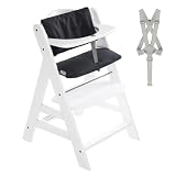 hauck Alpha Plus Tronas de Madera Evolutivas - Silla Infantil Comedor para Bebés con Arnés y Cojín Incluidos - desde aprox 6 Meses hasta 90 kg