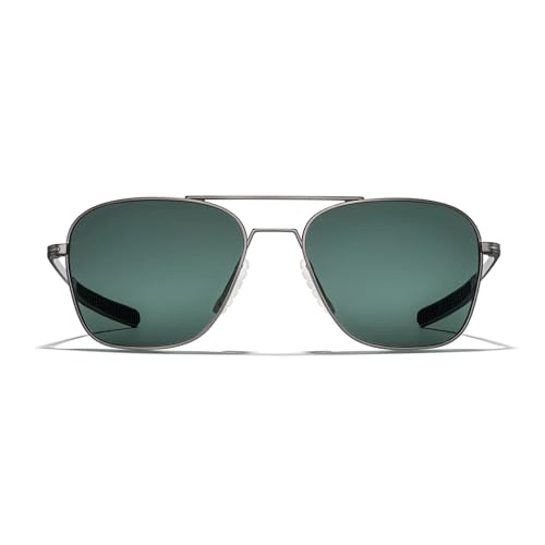 ROKA Falcon Ti Performance Polarized Aviator Sunglasses for Men and Women - Gunmetal Frame - Ranger Polarized Lens
