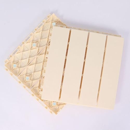 Azulejos de plástico entrelazados, 30 piezas de baldosas cuadradas para terraza al aire libre de 12 x 12 pulgadas, suelos de madera de plástico artificial para todo tipo de clima (blanco, con
