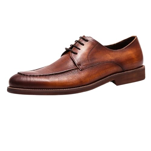 Men's Genuine Leather Shoes Non-Slip Rubber Sole Classic Cushioned Design for Business, Wedding, Casual & Outdoor Wear