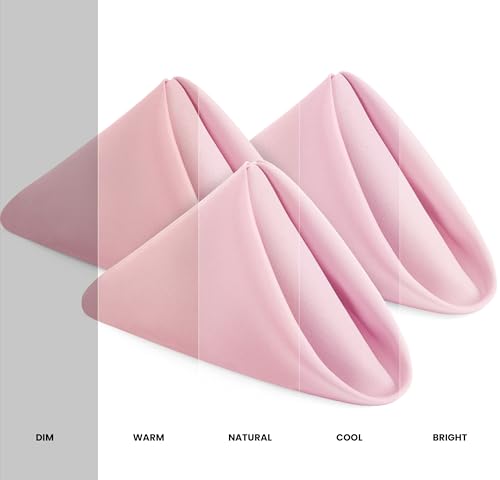 image for Utopia Home Pink Cloth Napkins (12 Pack, 17x17 Inches), Ideal Dinner N