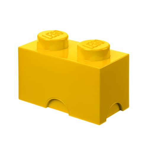 Lego 40021732 - Caja en forma de bloque de lego 2, color amarillo [importado de Alemania]