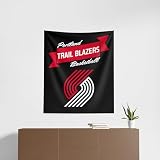 Northwest NBA Portland Trail Blazers Premium Printed Wall Hanging Tapestry, 34 x 40 in, Woven Polyester Fabric, Decorative Fan Art for Bedroom Office Living Room