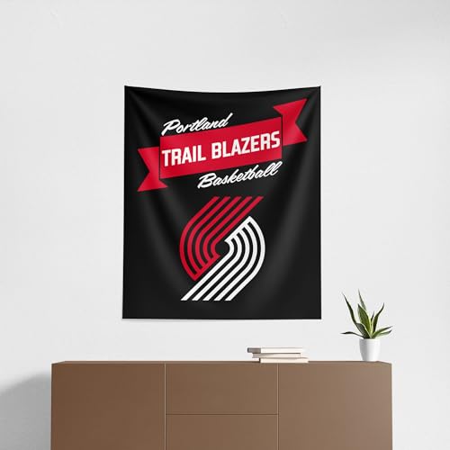 Northwest NBA Portland Trail Blazers Premium Printed Wall Hanging Tapestry, 34 x 40 in, Woven Polyester Fabric, Decorative Fan Art for Bedroom Office Living Room