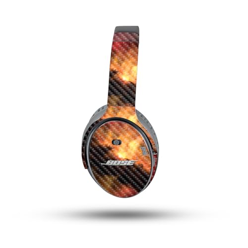 Image of MightySkins Carbon Fiber Skin Compatible with Bose QuietComfort 35 II Headphones - Spacial Overload | Protective, Durable Textured Carbon Fiber Finish | Easy to Apply