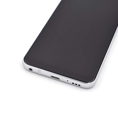 Image of LCD Digitizer Assembly with Front Housing and Flex Cable for USB Charger Port Headphone Jack Speaker Power Button Volume earpiece Motor Front Camera Compatible with LG Q7 Q7+ Q610 Q610EM(Silver)