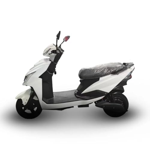 Image of Electric Scooter for Adult with 48V 30AH Lithium Battery, 50-60km Range, 35-40km /h Speed, Disc & Drum Brakes, LED or LCD Headlight, Comfortable Seat, Non-RTO, 1Year Battery Warranty (White)