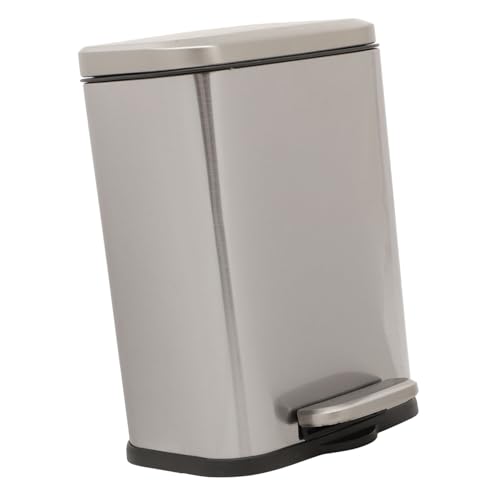 Caneca de basura con pedal de acero inoxidable