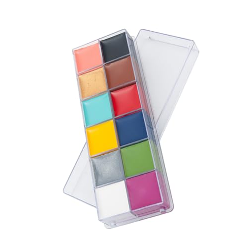 KESYOO 1箱 人体彩色 顔ボディペインティングオイル 化粧塗料 oil paint face paint フェイスペイント メイクアップボディペイントキット 油絵の具 Colorful