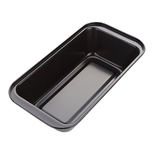 Ciieeo 1 PC Non Stick Carbon Steel Cake Mold Pan for Baking Thickened Rectangular Toast Tray Bakeware for Cakes Cheesecakes and More Home Kitchen Black