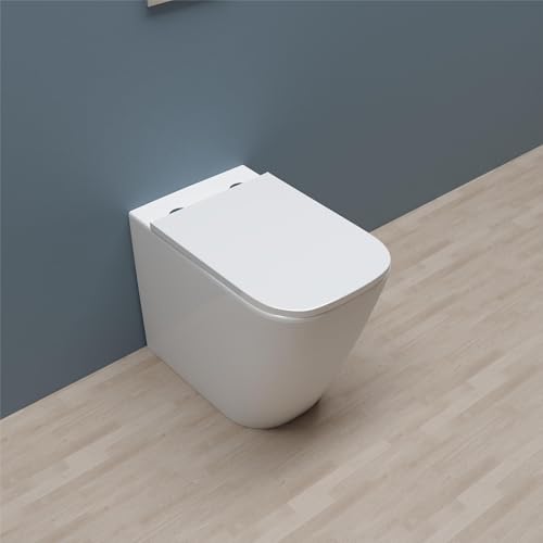 AICA WC à poser Sans Bride avec Abattant Soft-Close