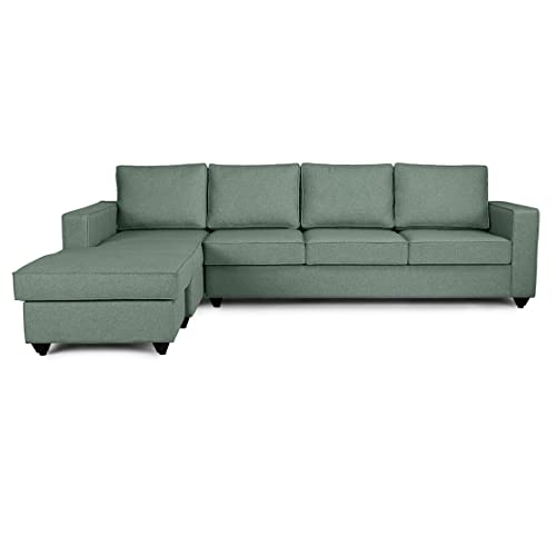 Image of Wakefit Sofa Set | 3 Year Warranty | Sofa 3 Seater, 3 Seater Sofa for Living Room, Wooden Sofa Set, 3 Seater + Left Aligned, Sofa for Living Room - Napper(Omega : Green)