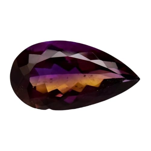 Poire d'amétrine naturelle facettée d'exception pour création de bague de luxe